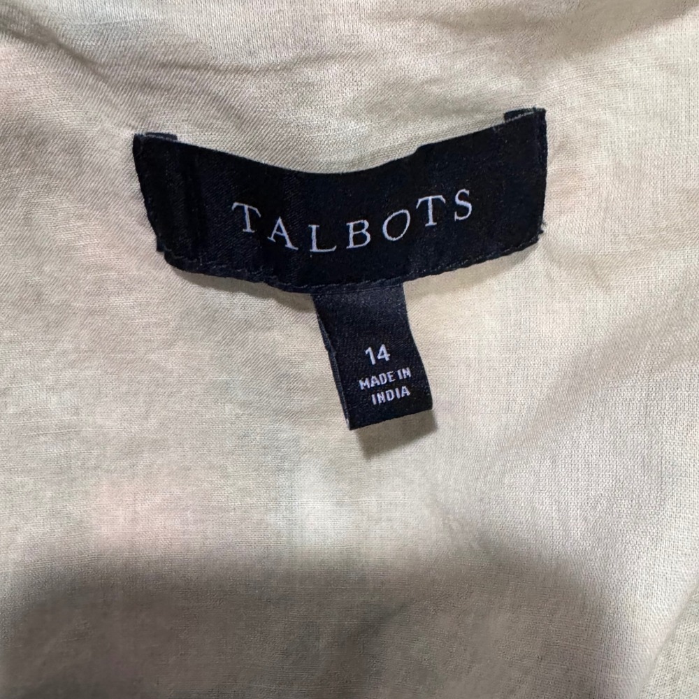 Talbots Blazer Women 14 Multi Madras Patchwork Excellent Cropped Double Breasted - Picture 11 of 12